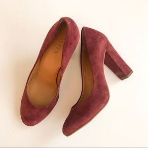 J Crew Suede Block Heel
